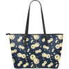 Virus Bacteria Print Pattern Leather Tote Bag-grizzshop