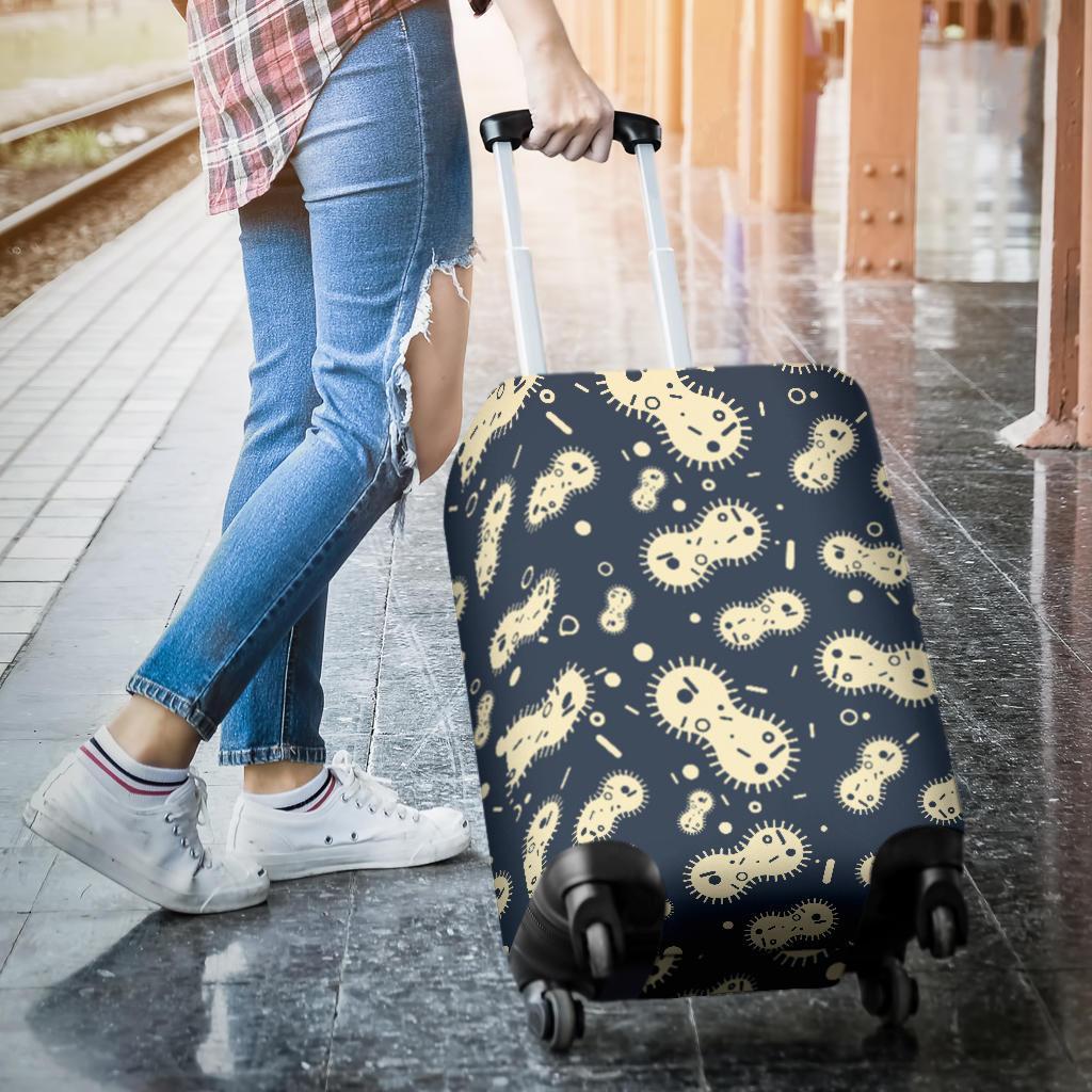 Virus Bacteria Print Pattern Luggage Cover Protector-grizzshop