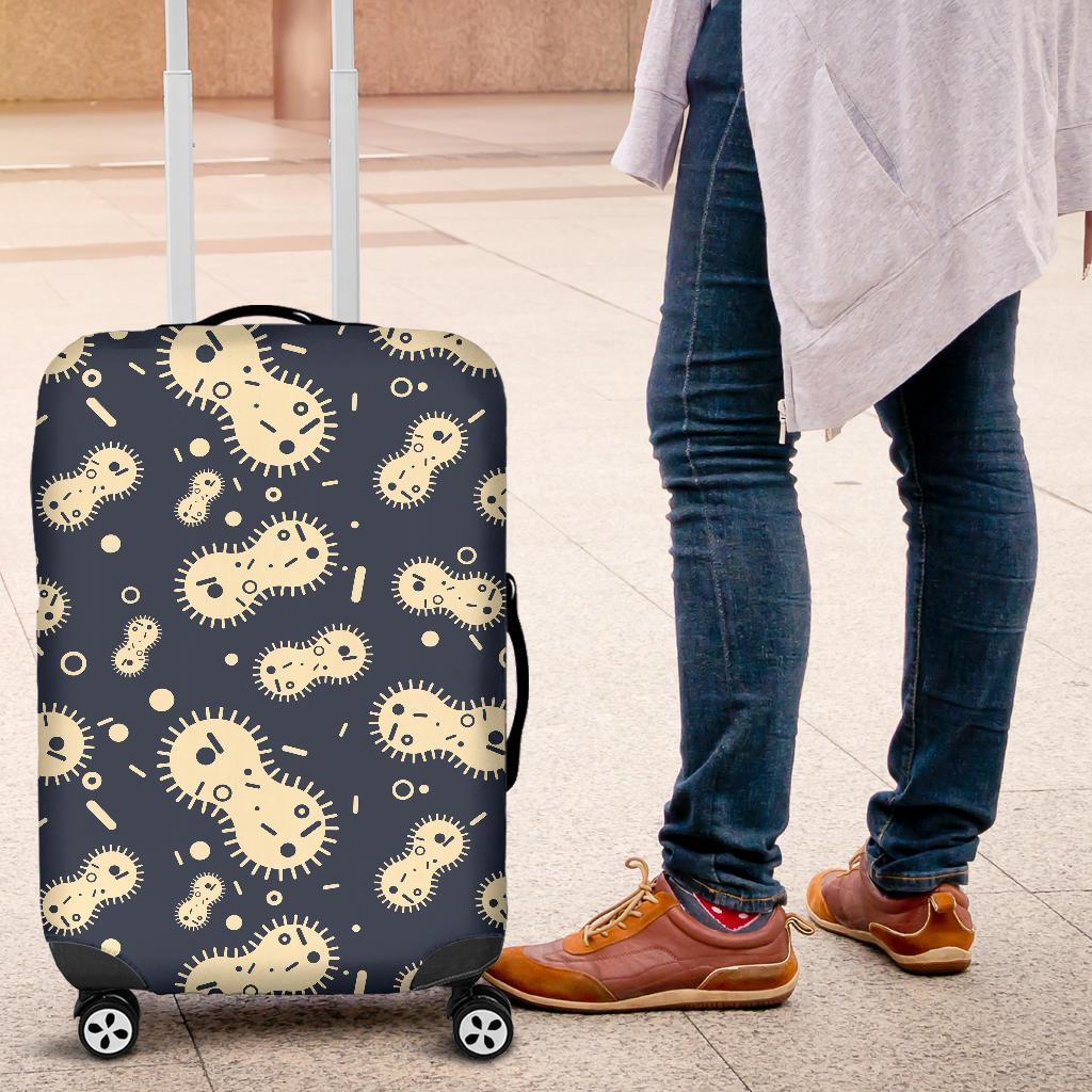 Virus Bacteria Print Pattern Luggage Cover Protector-grizzshop