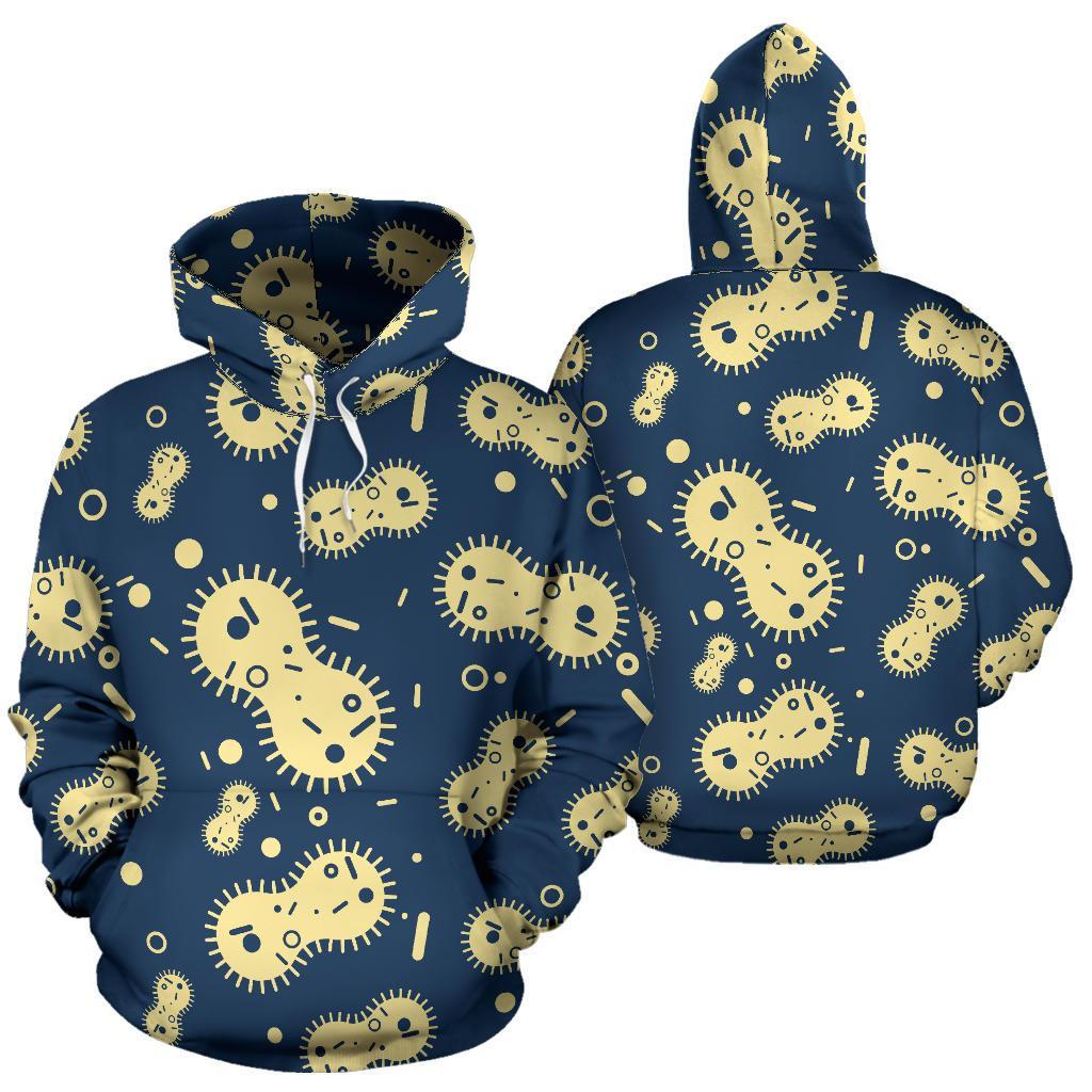 Virus Bacteria Print Pattern Men Women Pullover Hoodie-grizzshop