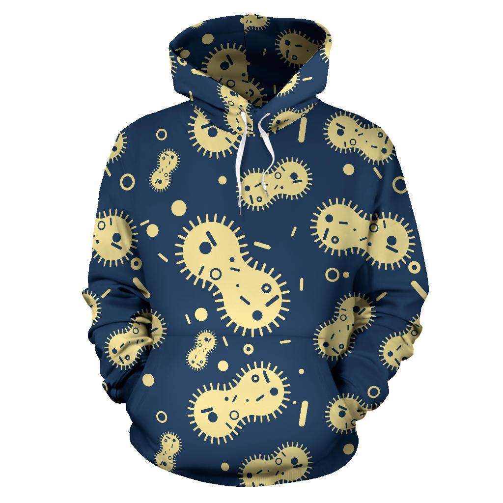 Virus Bacteria Print Pattern Men Women Pullover Hoodie-grizzshop