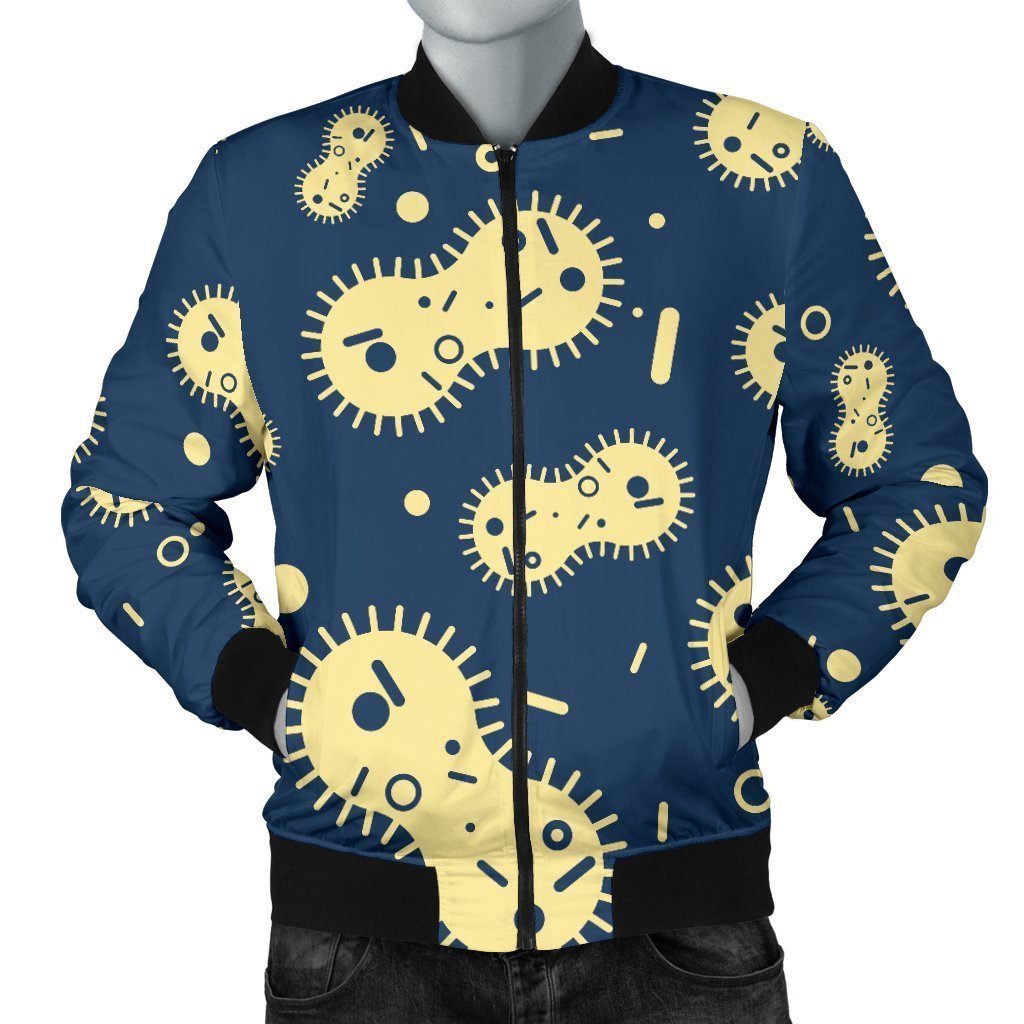 Virus Bacteria Print Pattern Men's Bomber Jacket-grizzshop