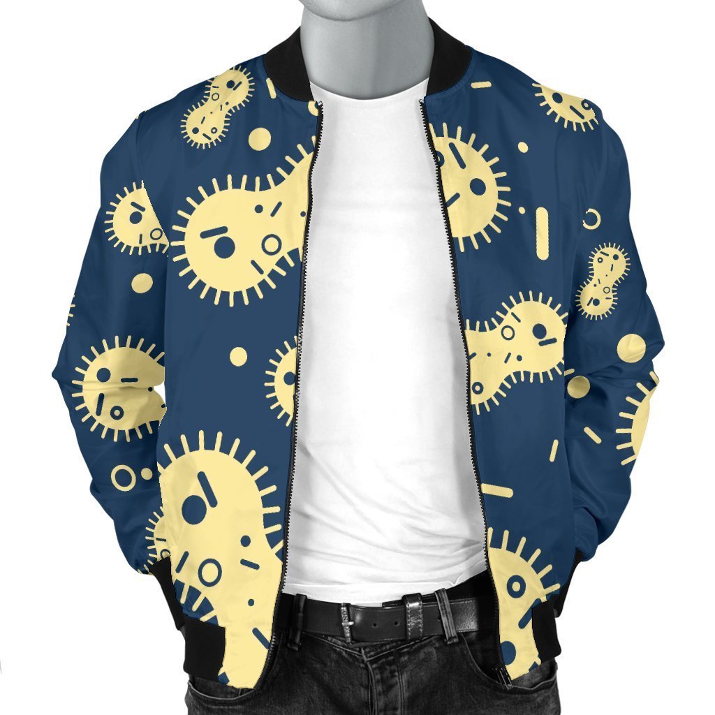 Virus Bacteria Print Pattern Men's Bomber Jacket-grizzshop