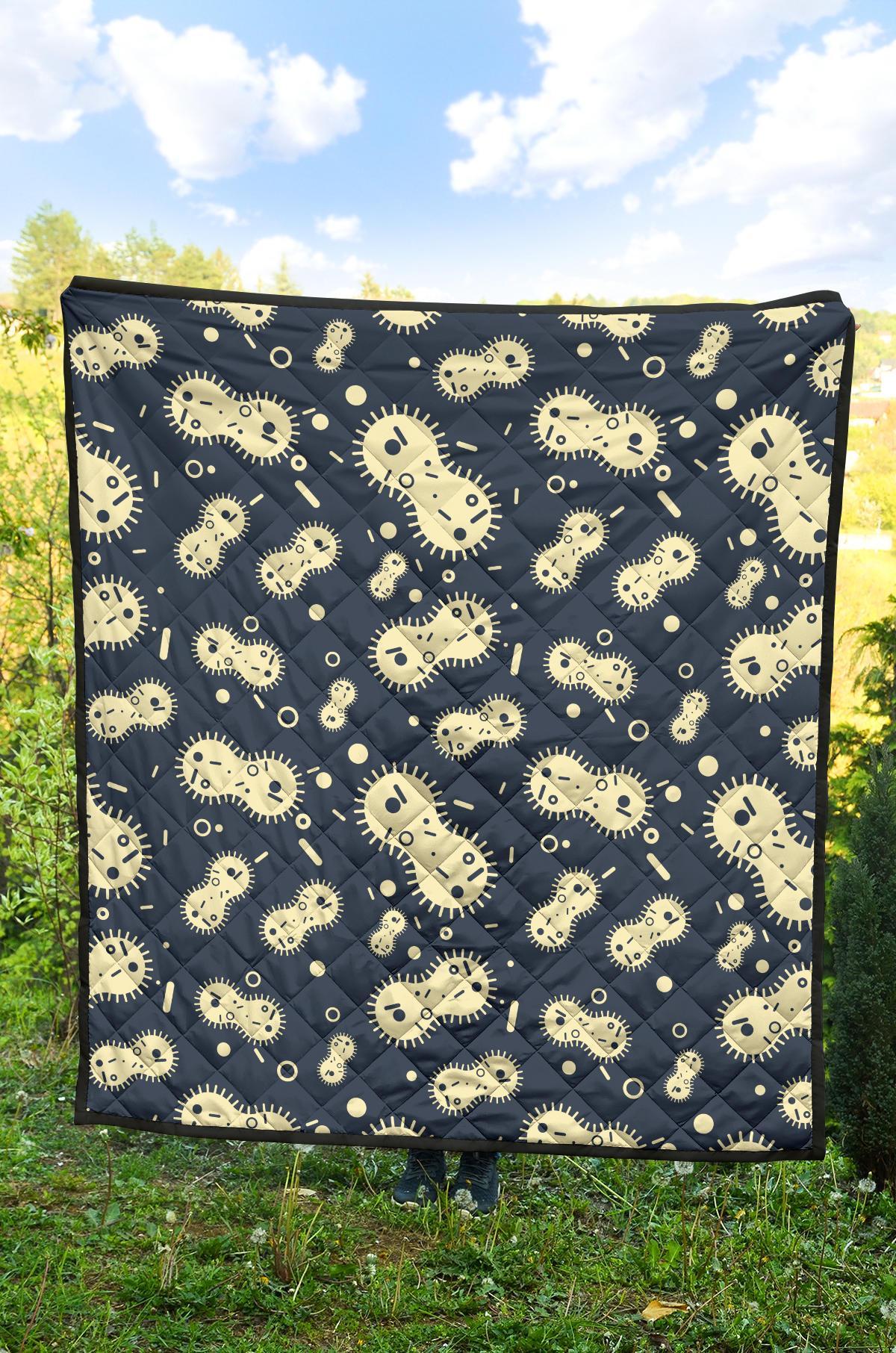 Virus Bacteria Print Pattern Quilt-grizzshop