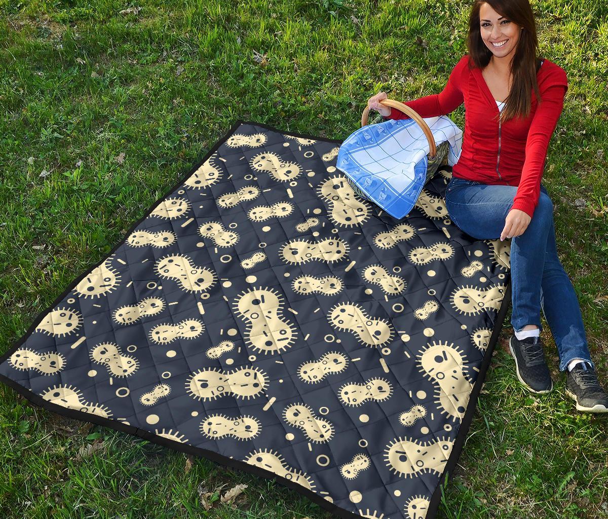 Virus Bacteria Print Pattern Quilt-grizzshop