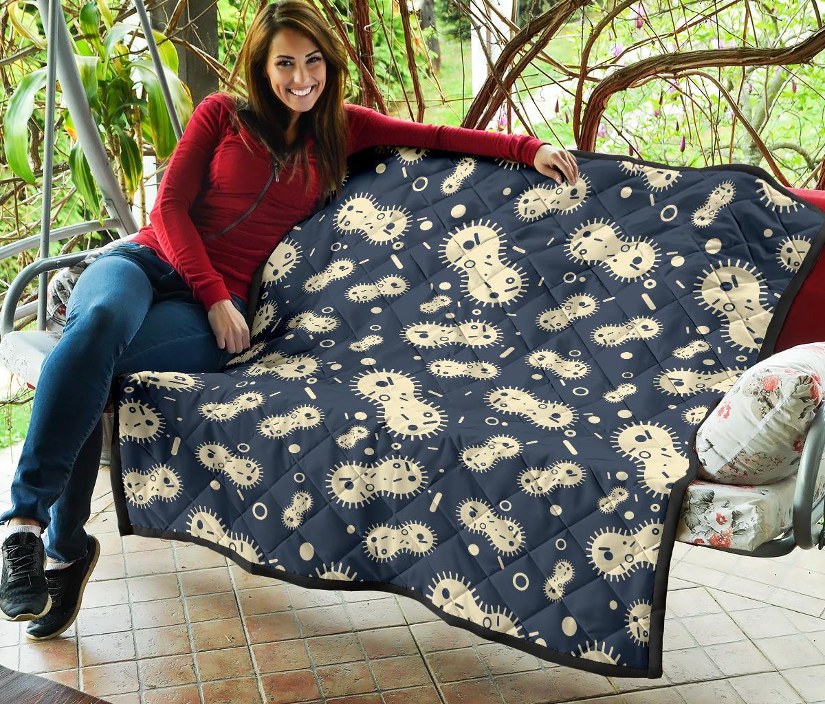 Virus Bacteria Print Pattern Quilt-grizzshop