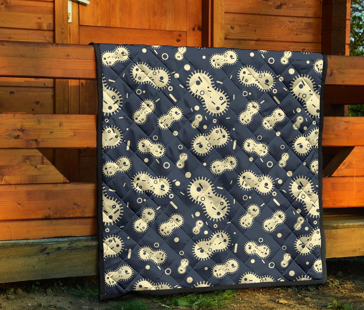 Virus Bacteria Print Pattern Quilt-grizzshop