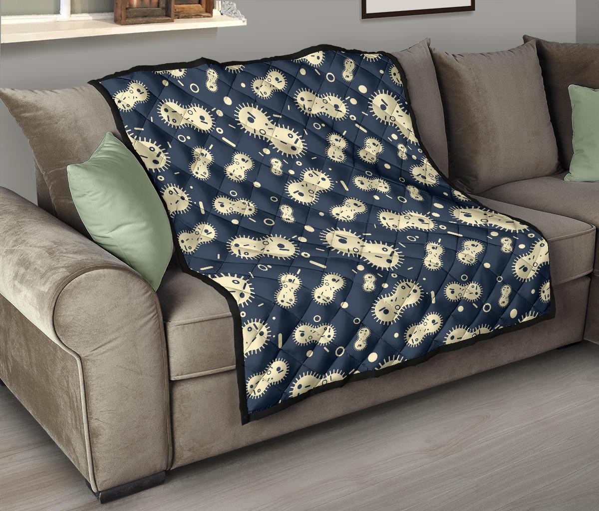 Virus Bacteria Print Pattern Quilt-grizzshop