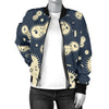 Virus Bacteria Print Pattern Women Casual Bomber Jacket-grizzshop