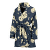 Virus Bacteria Print Pattern Women Long Robe-grizzshop