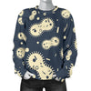 Virus Bacteria Print Pattern Women's Sweatshirt-grizzshop