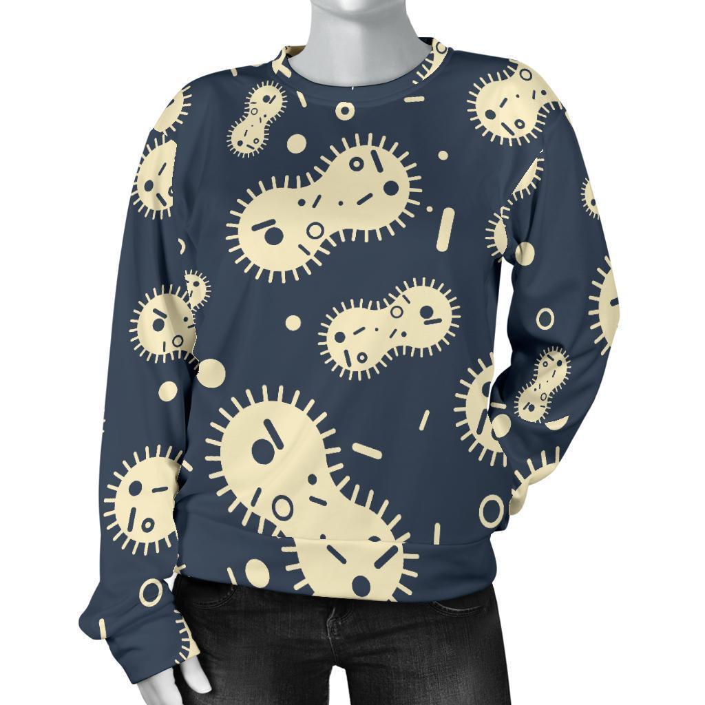 Virus Bacteria Print Pattern Women's Sweatshirt-grizzshop