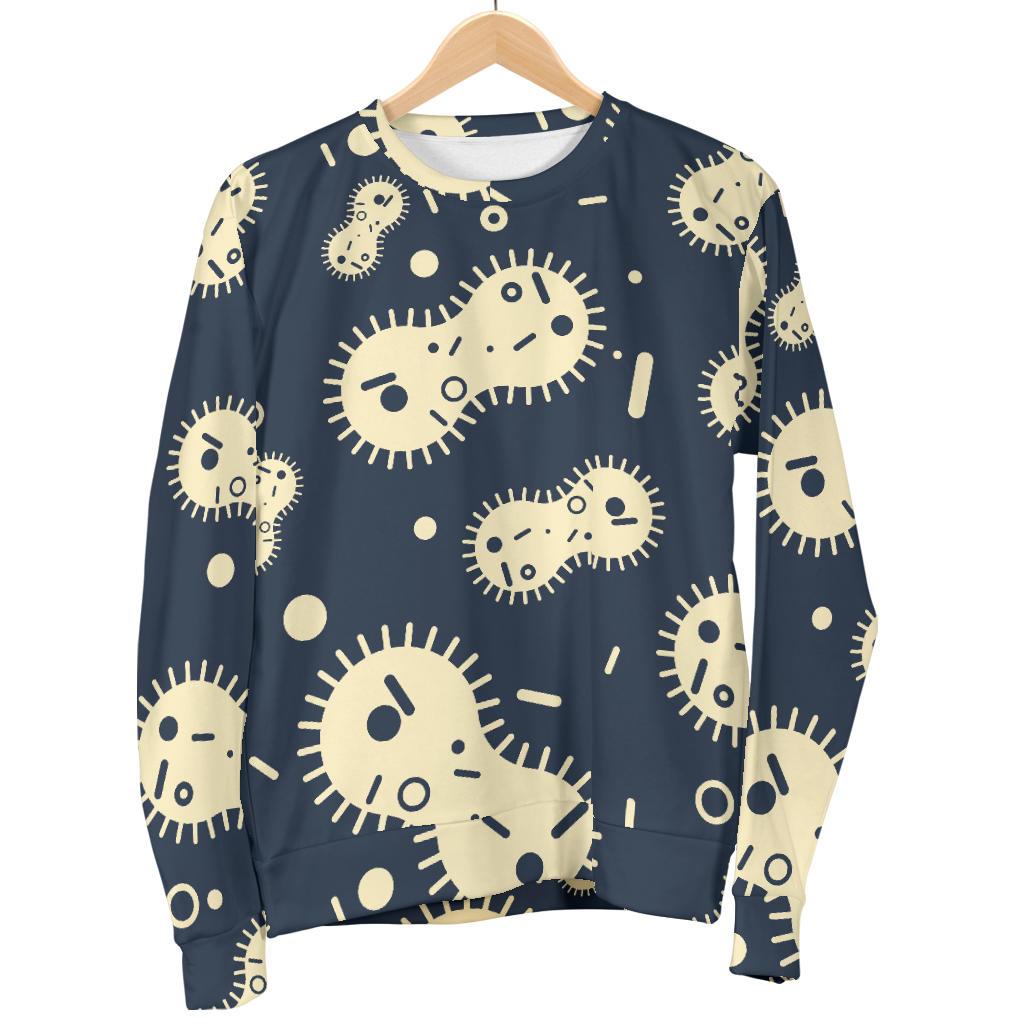 Virus Bacteria Print Pattern Women's Sweatshirt-grizzshop