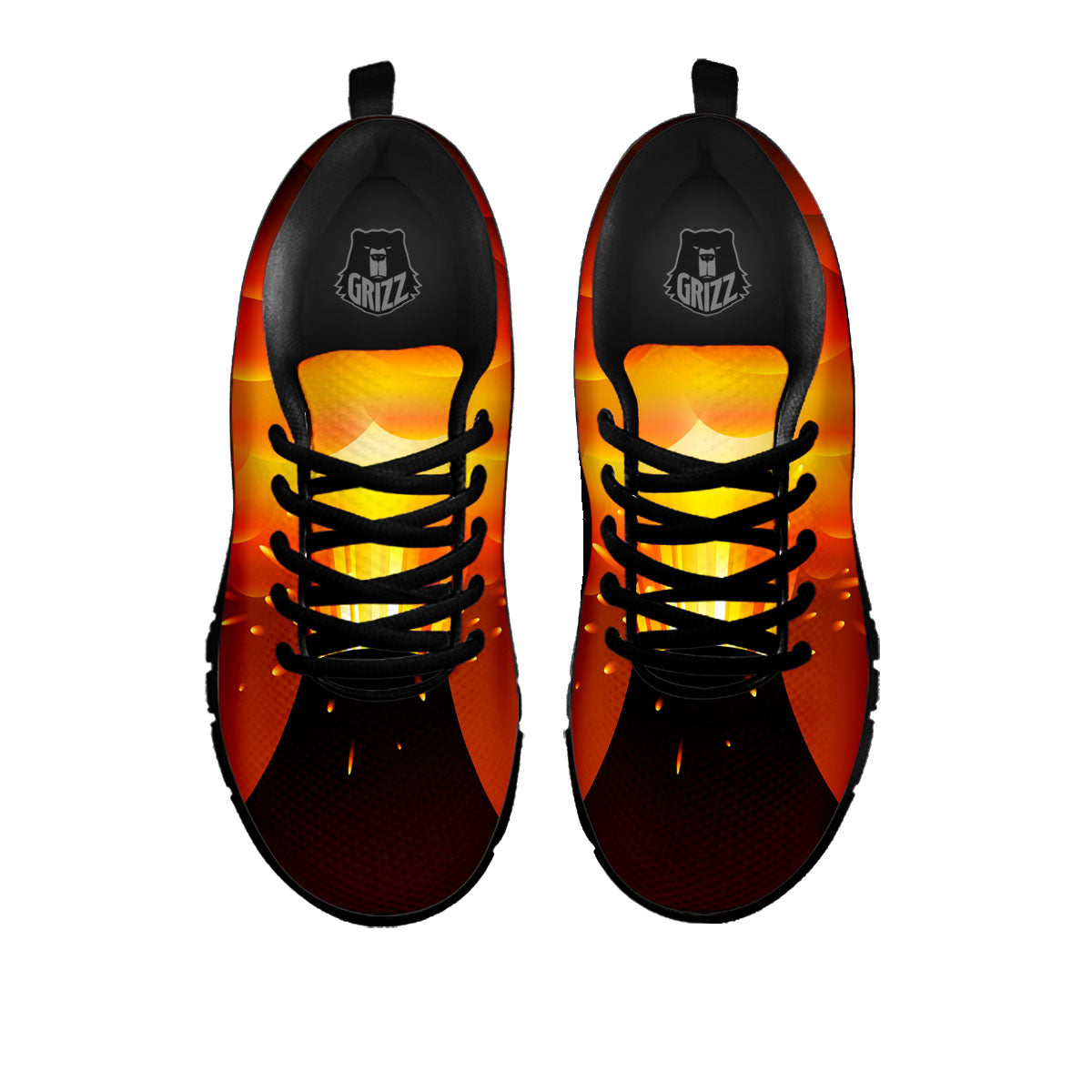 Volcano Erupt Print Black Sneaker-grizzshop