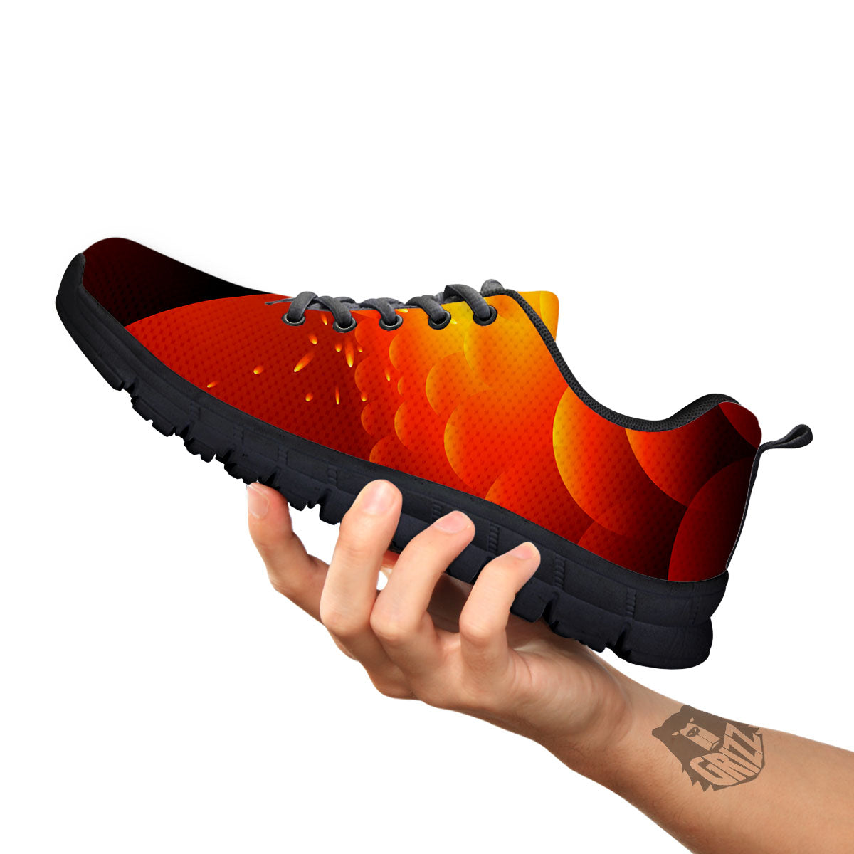 Volcano Erupt Print Black Sneaker-grizzshop