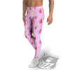 Volleyball Pastel Print Pattern Men's Leggings-grizzshop