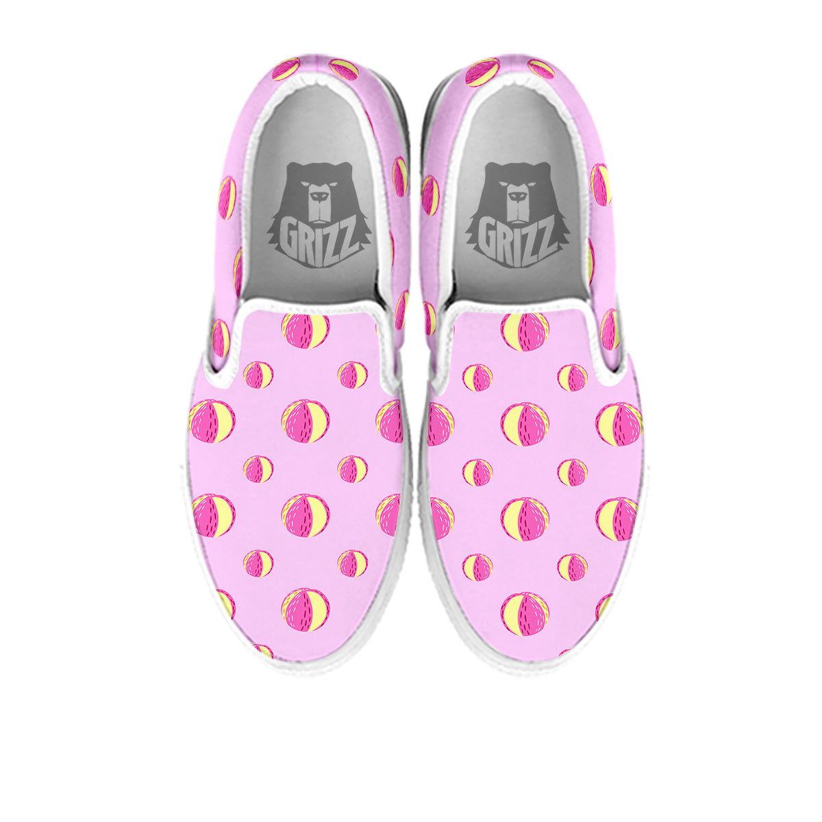 Volleyball Pastel Print Pattern White Slip On Shoes-grizzshop