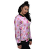 Volleyball Pastel Print Pattern Women's Bomber Jacket-grizzshop