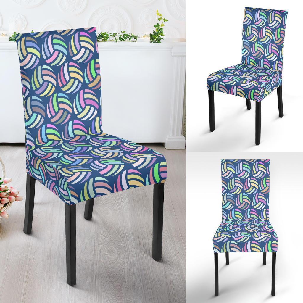 Volleyball Pattern Print Chair Cover-grizzshop