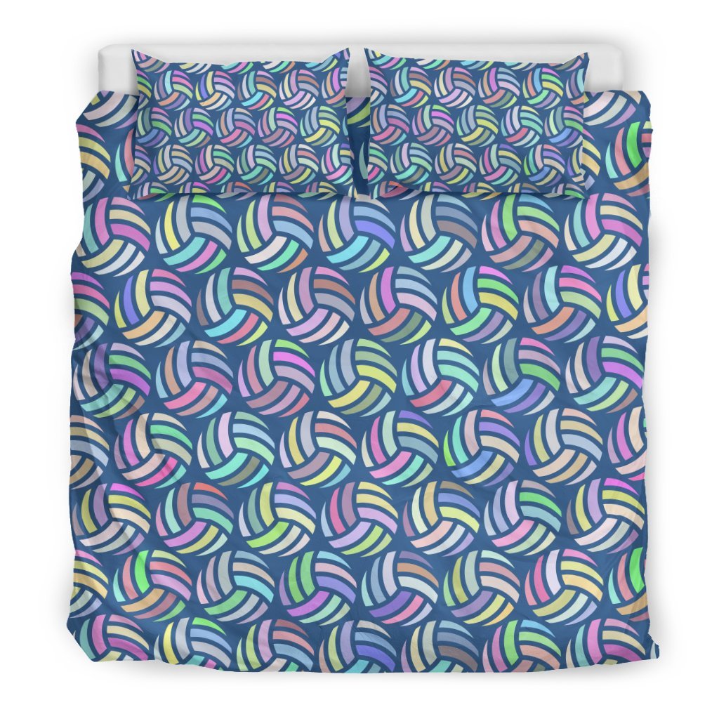 Volleyball Pattern Print Duvet Cover Bedding Set-grizzshop