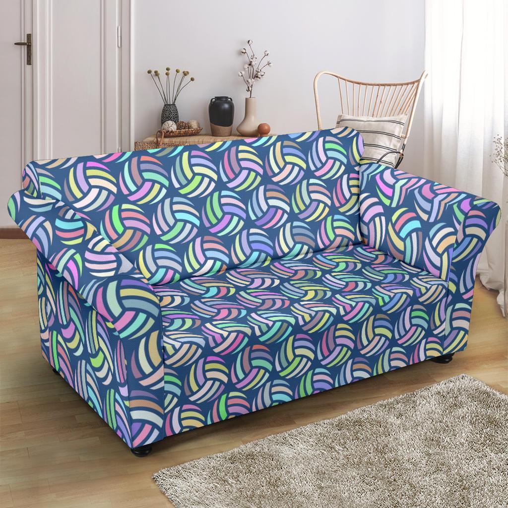 Volleyball Pattern Print Loveseat Cover-grizzshop