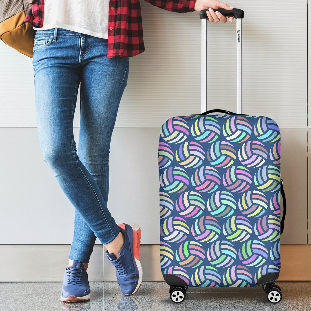 Volleyball Pattern Print Luggage Cover Protector-grizzshop