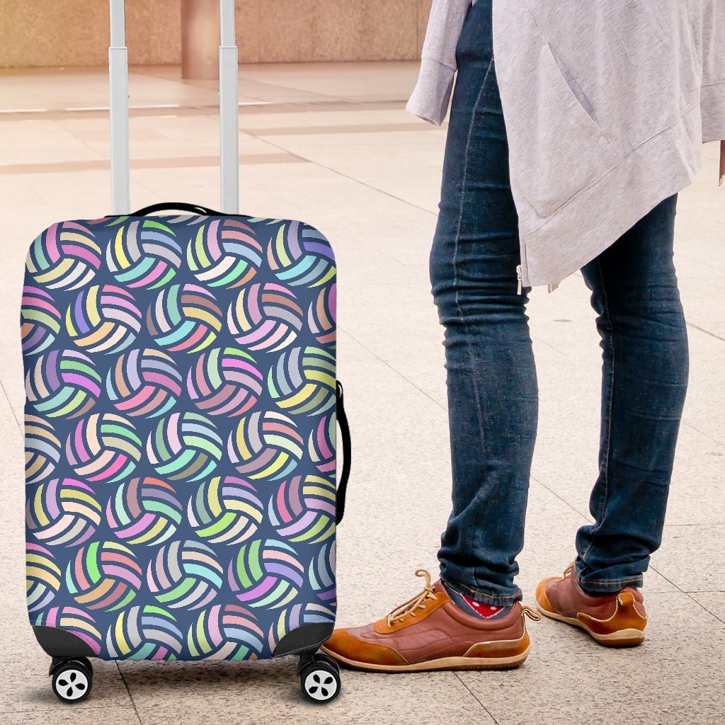 Volleyball Pattern Print Luggage Cover Protector-grizzshop