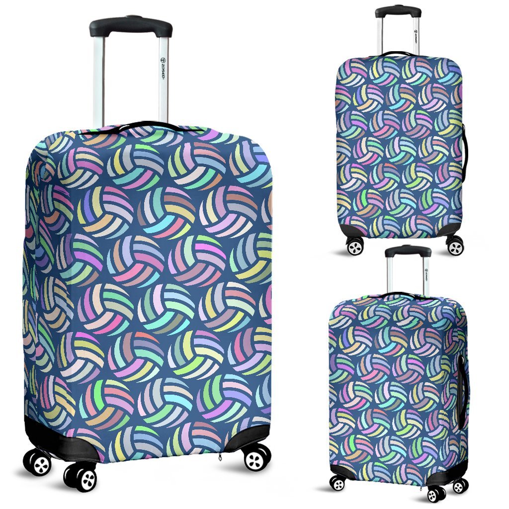 Volleyball Pattern Print Luggage Cover Protector-grizzshop