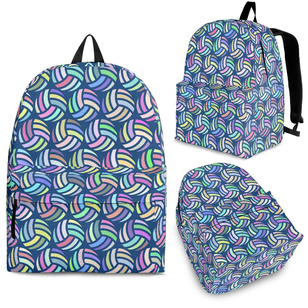 Volleyball Pattern Print Premium Backpack-grizzshop