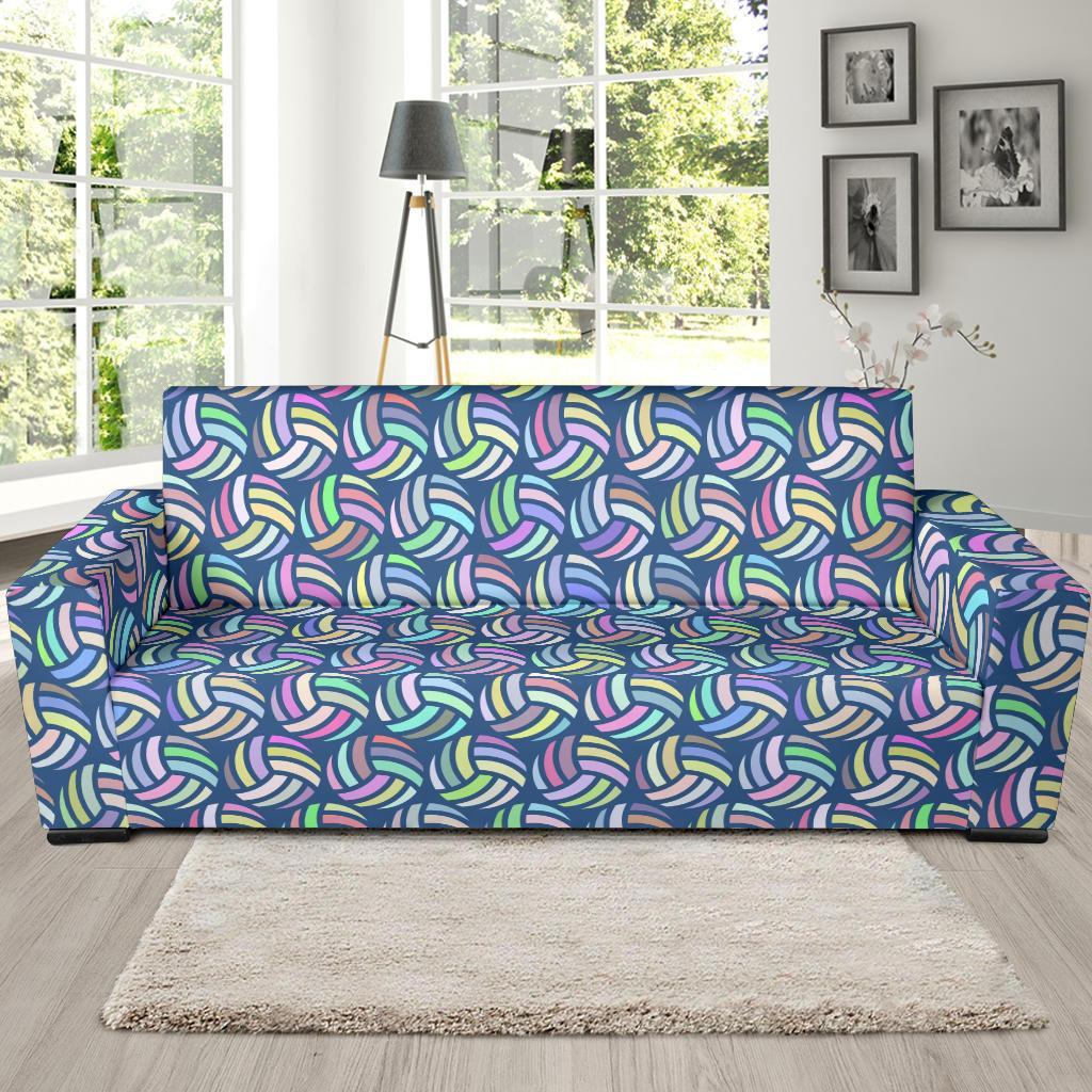 Volleyball Pattern Print Sofa Covers-grizzshop