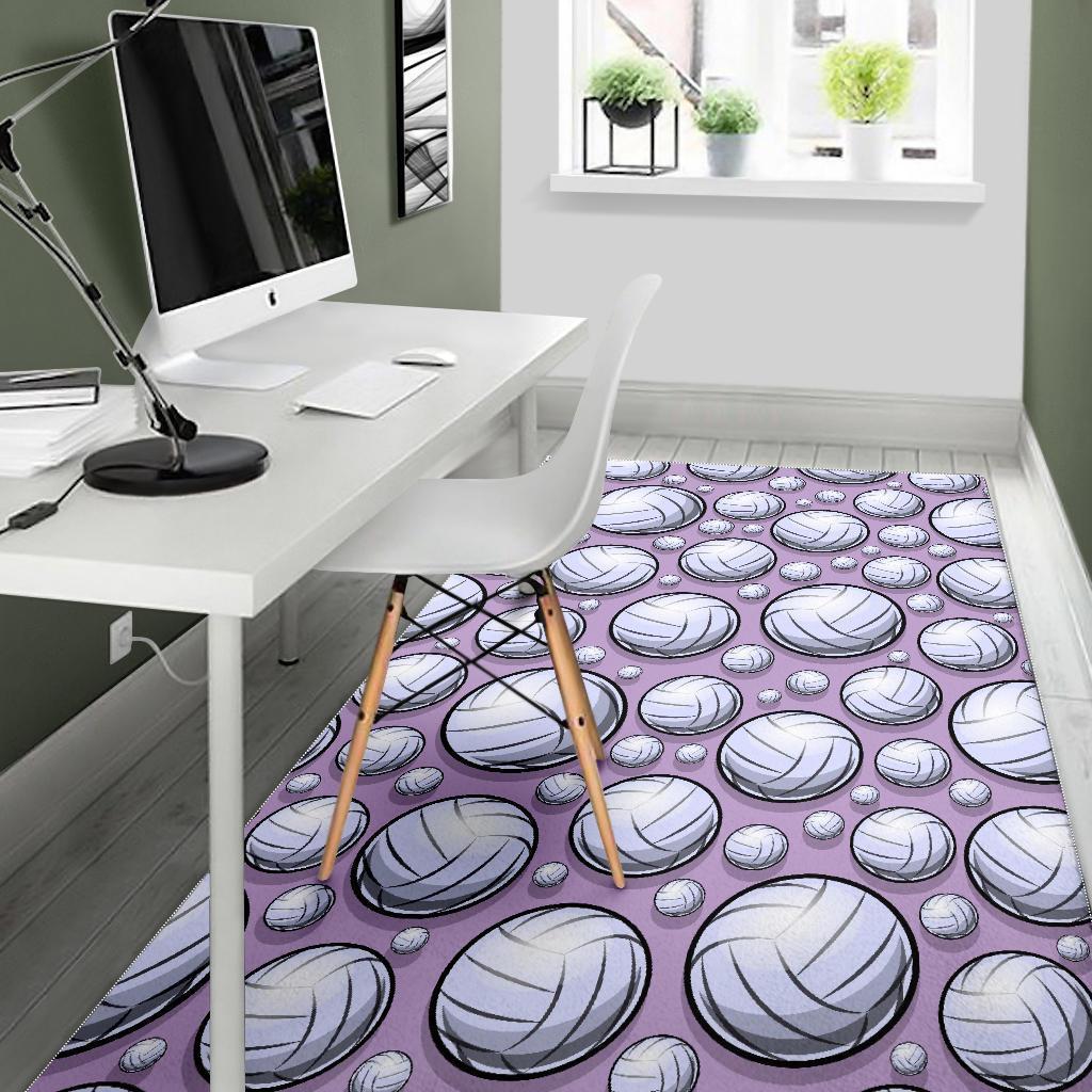 Volleyball Print Pattern Floor Mat-grizzshop