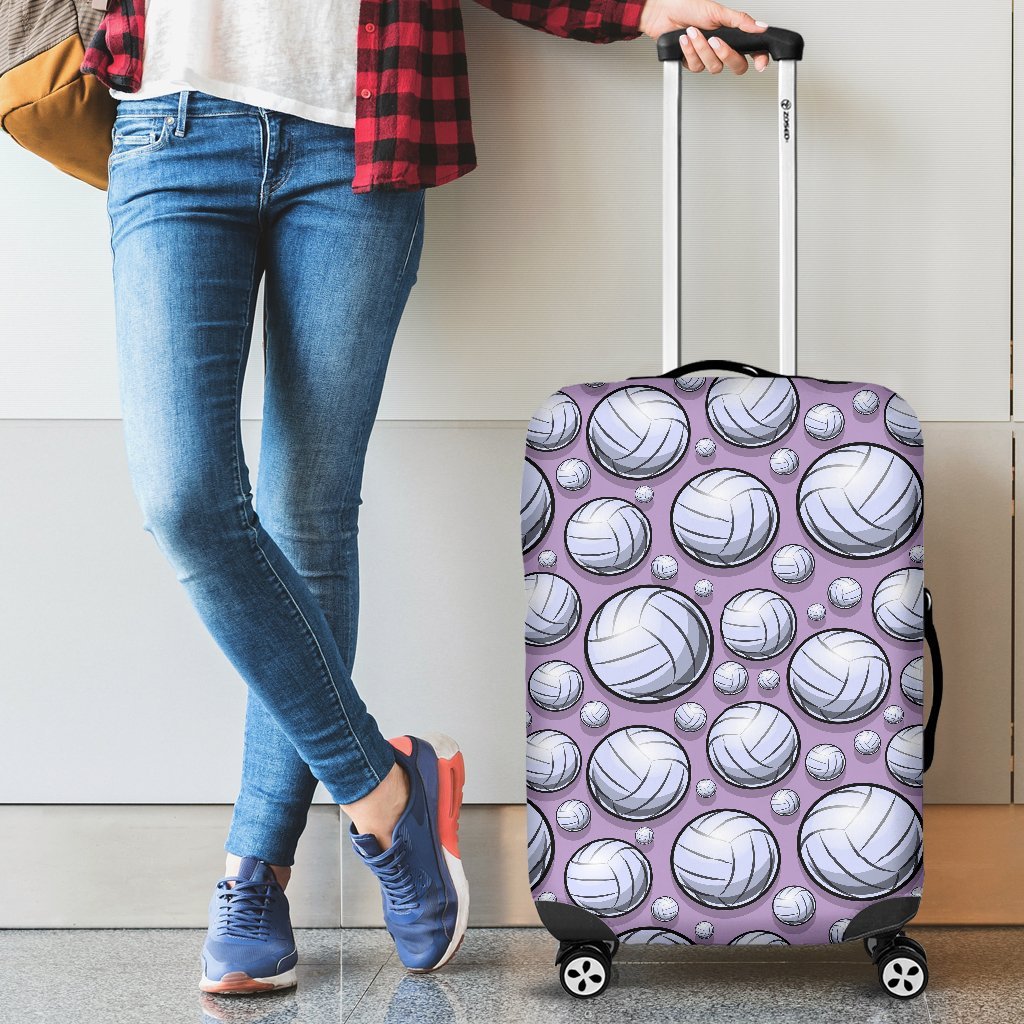 Volleyball Print Pattern Luggage Cover Protector-grizzshop