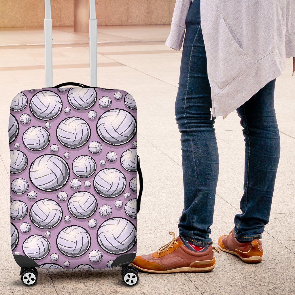 Volleyball Print Pattern Luggage Cover Protector-grizzshop