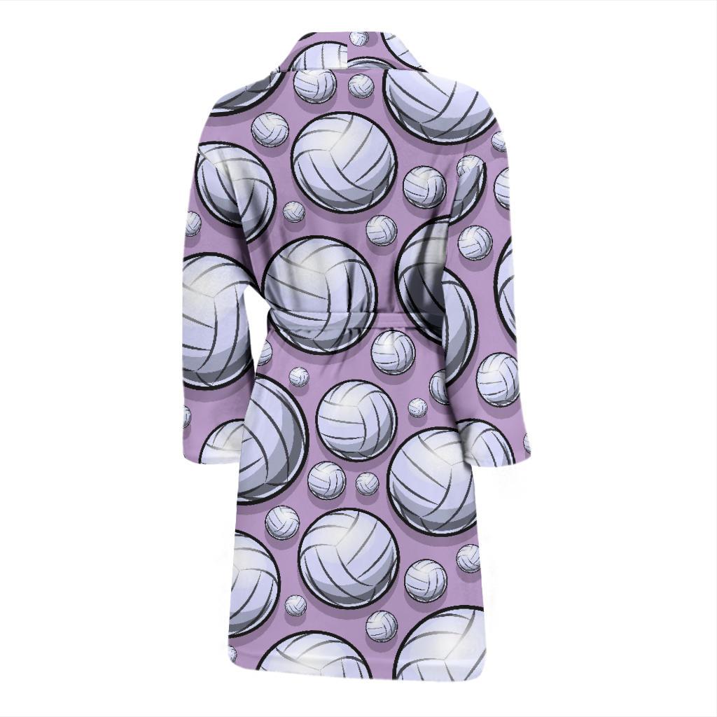 Volleyball Print Pattern Men Long Robe-grizzshop