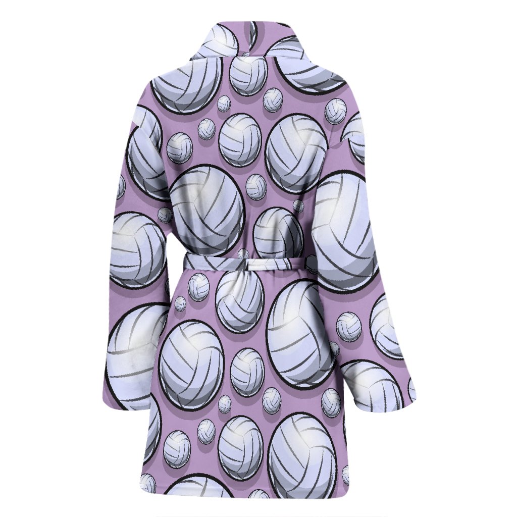 Volleyball Print Pattern Print Women Long Robe-grizzshop