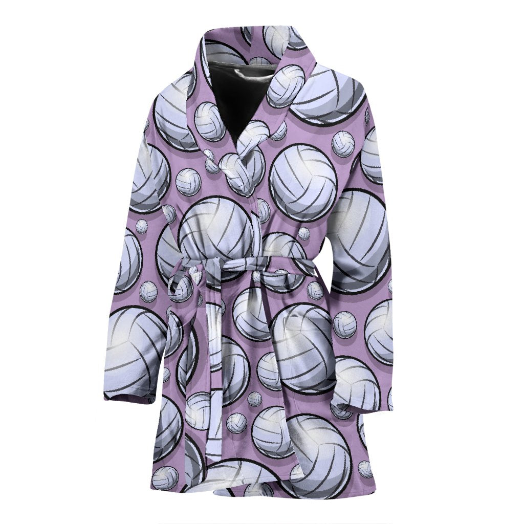 Volleyball Print Pattern Print Women Long Robe-grizzshop