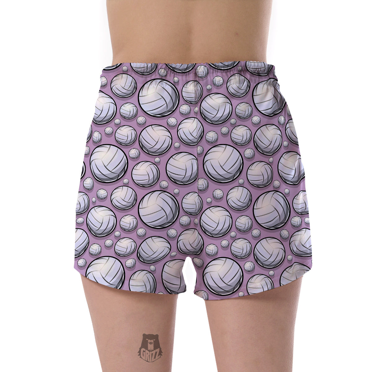 Volleyball Print Pattern Women's Shorts-grizzshop