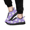 Volleyball White And Purple Print Pattern Black Sneaker-grizzshop