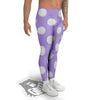 Volleyball White And Purple Print Pattern Men's Leggings-grizzshop