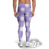 Volleyball White And Purple Print Pattern Men's Leggings-grizzshop