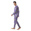 Volleyball White And Purple Print Pattern Men's Pajamas-grizzshop