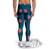 Volleyball White And Red Print Pattern Men's Leggings-grizzshop