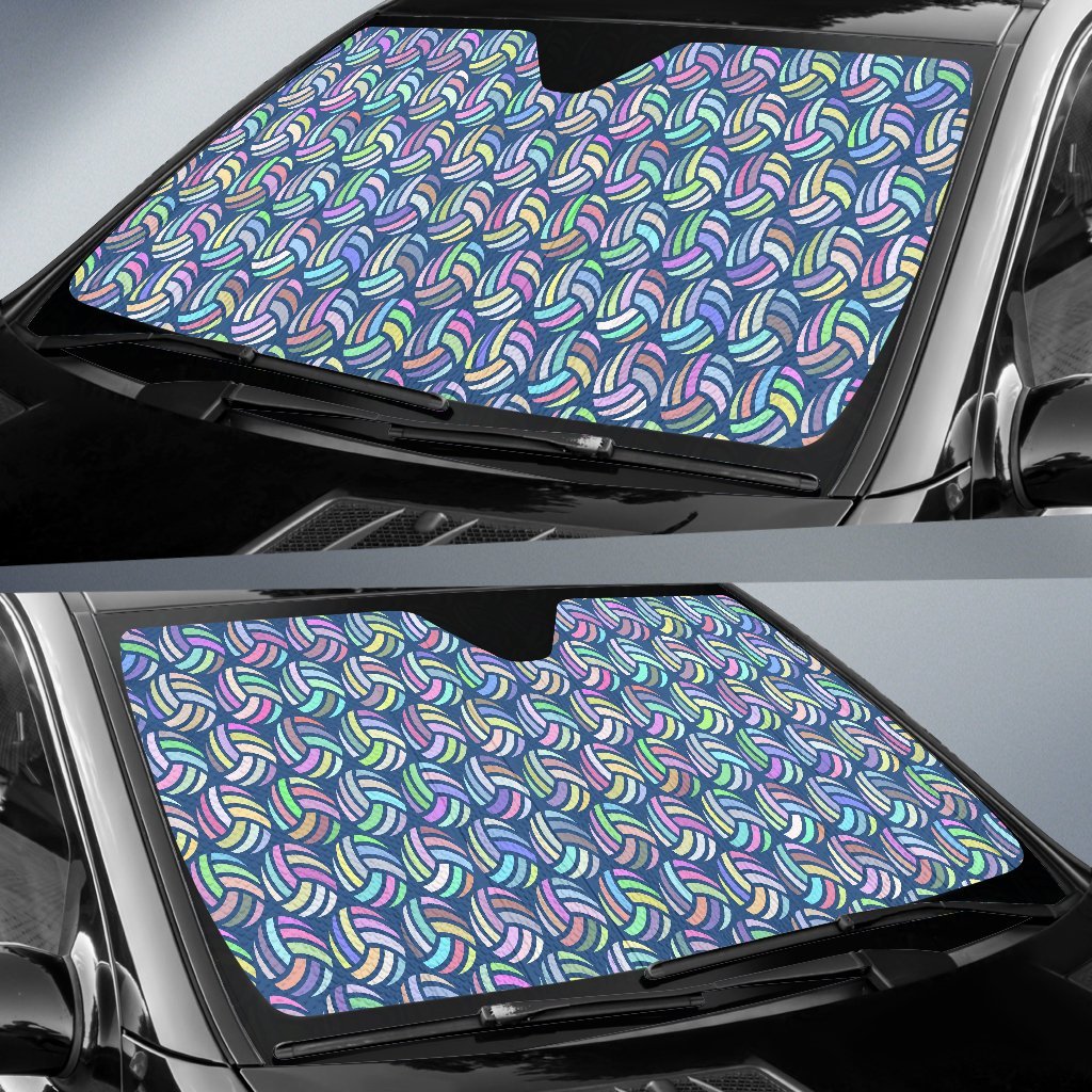 Volleyball Pattern Print Car Sun Shade-grizzshop