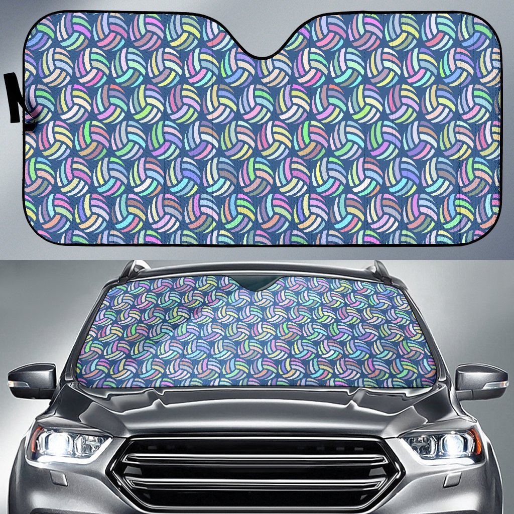 Volleyball Pattern Print Car Sun Shade-grizzshop