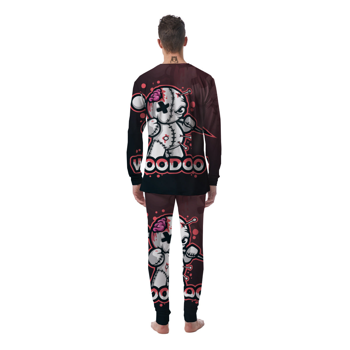 Voodoo Doll Cartoon Print Men's Pajamas-grizzshop