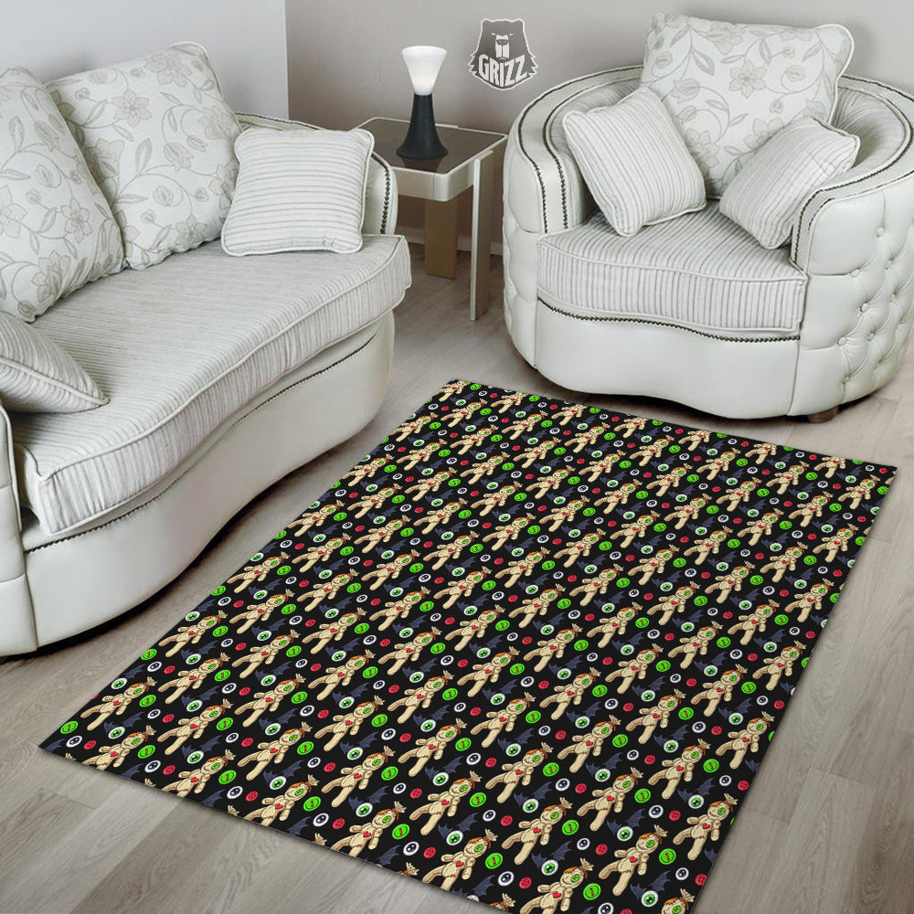 Voodoo Doll Cartoon Print Pattern Floor Mat-grizzshop