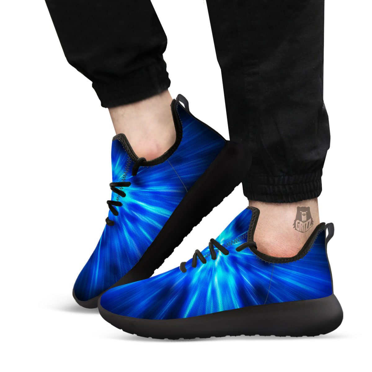 Vortex Lightspeed Print Black Athletic Shoes-grizzshop