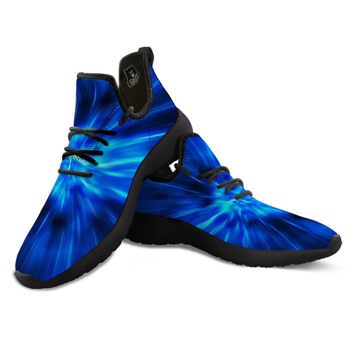 Vortex Lightspeed Print Black Athletic Shoes-grizzshop