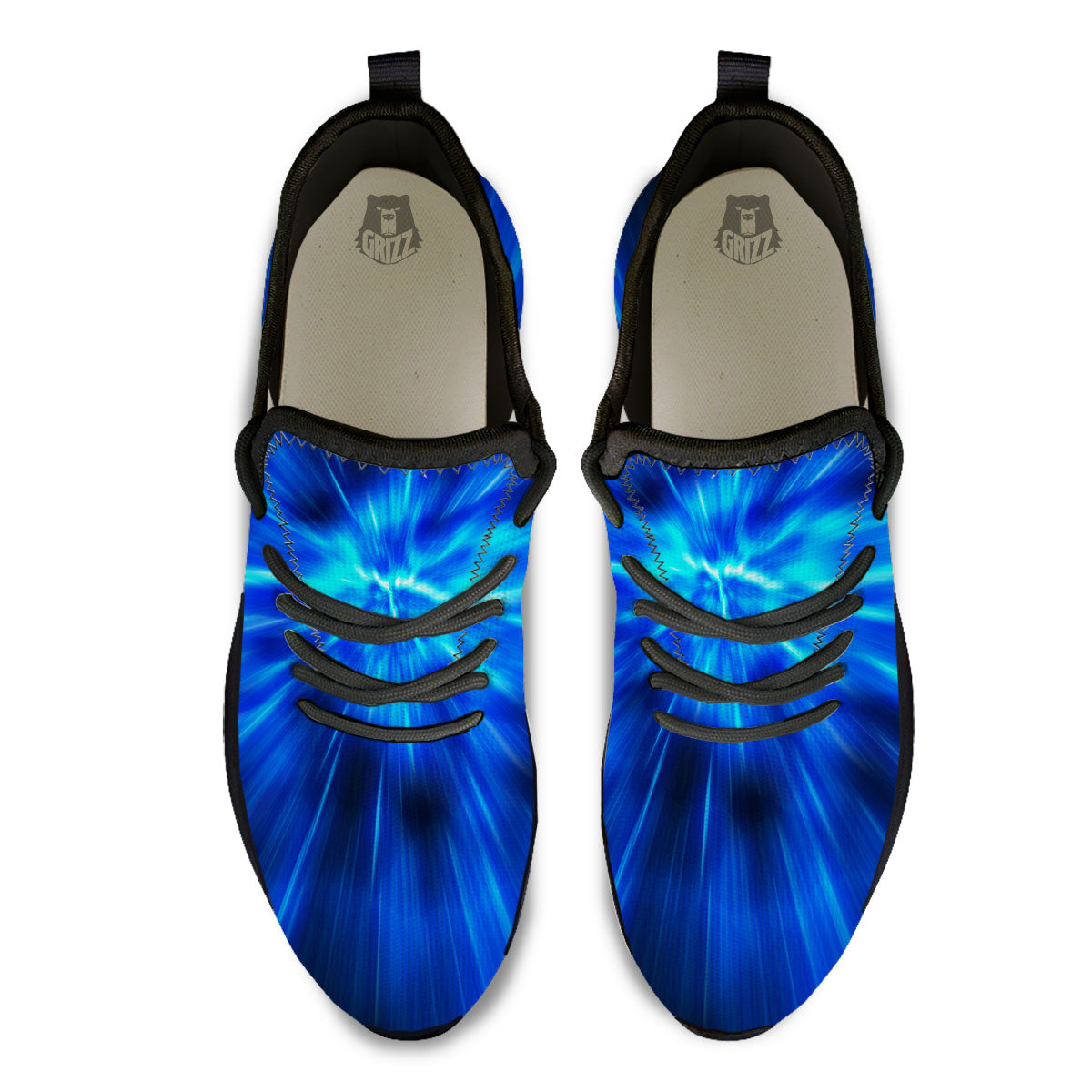 Vortex Lightspeed Print Black Athletic Shoes-grizzshop