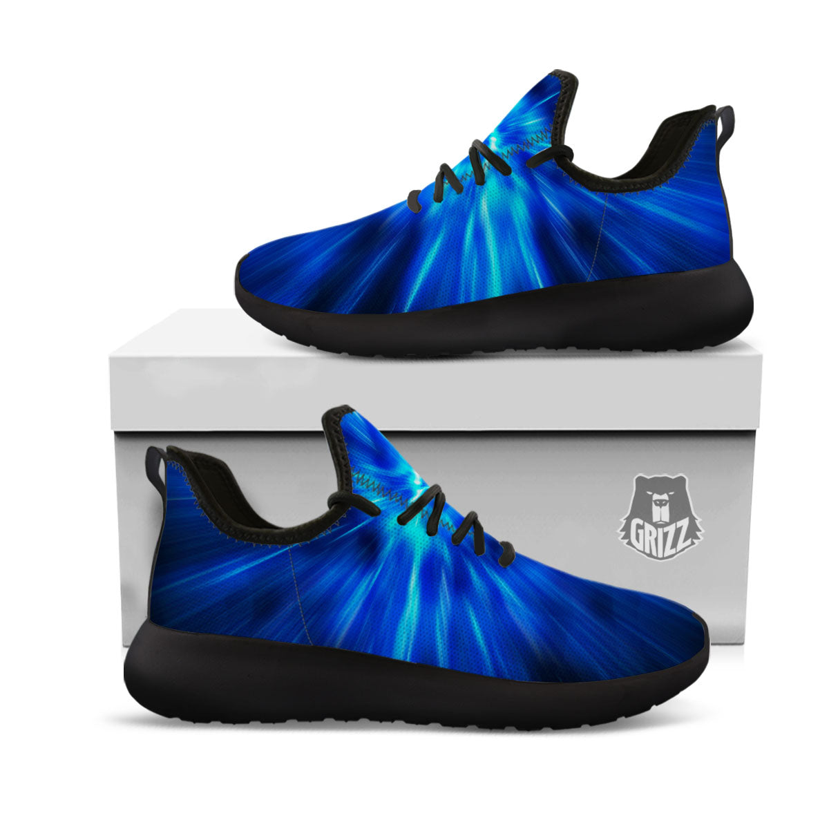 Vortex Lightspeed Print Black Athletic Shoes-grizzshop